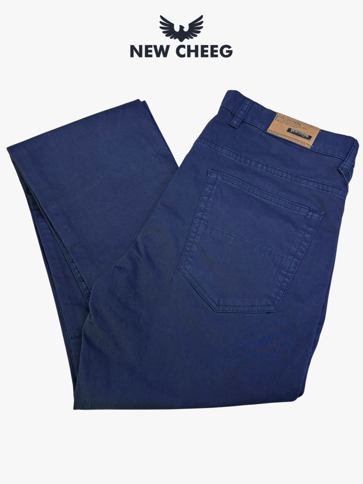 Pantalon Toile Bleu Foncé Chic Et Confortable