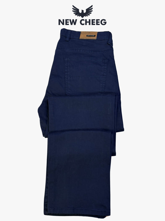 Pantalon Toile Bleu Foncé Chic Et Confortable